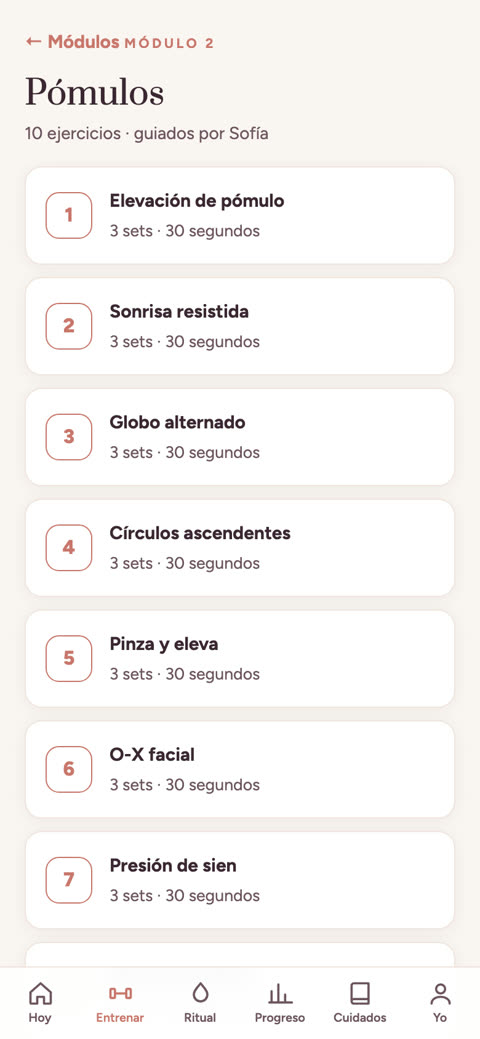 Biblioteca de ejercicios